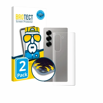 Parte frontale di una confezione del prodotto con il logo del marchio BROTECT. Accanto è raffigurato il dispositivo Samsung Ga