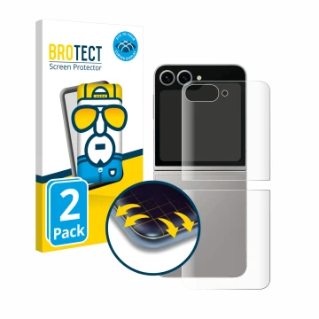 Parte frontale di una confezione del prodotto con il logo del marchio BROTECT. Accanto è raffigurato il dispositivo Samsung Ga