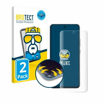 Parte frontale di una confezione del prodotto con il logo del marchio BROTECT. Accanto è raffigurato il dispositivo Oppo Reno 