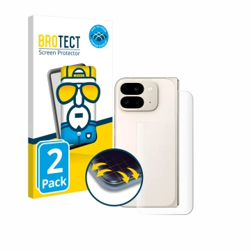 Parte frontale di una confezione del prodotto con il logo del marchio BROTECT. Accanto è raffigurato il dispositivo Google Pix