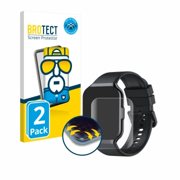 Parte frontale di una confezione del prodotto con il logo del marchio BROTECT. Accanto è raffigurato il dispositivo CASCHO P98