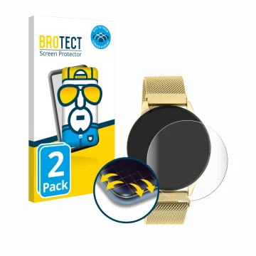 Parte frontale di una confezione del prodotto con il logo del marchio BROTECT. Accanto è raffigurato il dispositivo Oozoo Q001