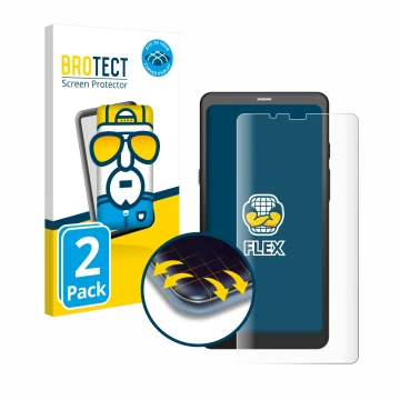 Parte frontale di una confezione del prodotto con il logo del marchio BROTECT. Accanto è raffigurato il dispositivo Boox Palma