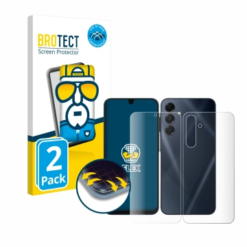 Parte frontale di una confezione del prodotto con il logo del marchio BROTECT. Accanto è raffigurato il dispositivo Samsung Ga