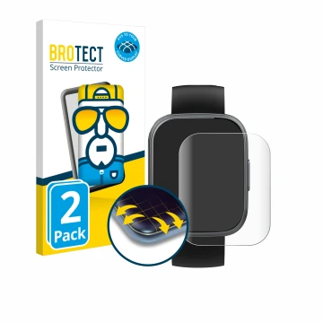 Parte frontale di una confezione del prodotto con il logo del marchio BROTECT. Accanto è raffigurato il dispositivo Puqo T80 1