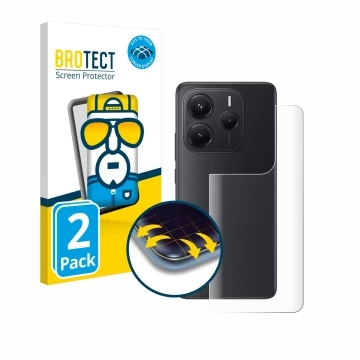 Parte frontale di una confezione del prodotto con il logo del marchio BROTECT. Accanto è raffigurato il dispositivo Xiaomi Red