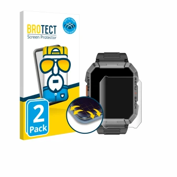 Parte frontale di una confezione del prodotto con il logo del marchio BROTECT. Accanto è raffigurato il dispositivo Blackview 
