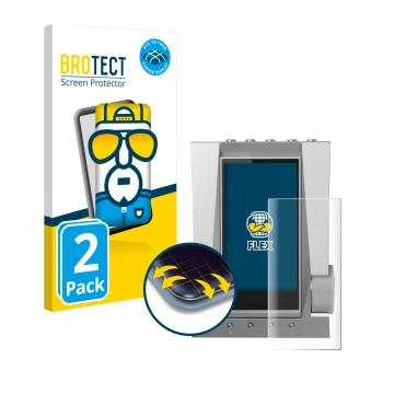 Parte frontale di una confezione del prodotto con il logo del marchio BROTECT. Accanto è raffigurato il dispositivo Astell&Ker