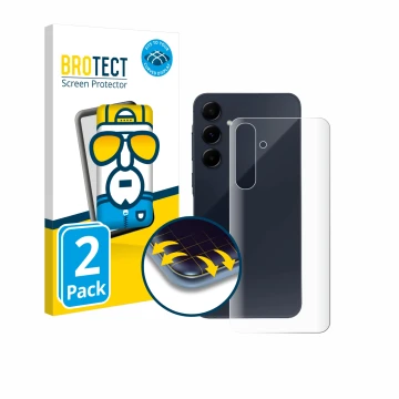 Parte frontale di una confezione del prodotto con il logo del marchio BROTECT. Accanto è raffigurato il dispositivo Samsung Ga