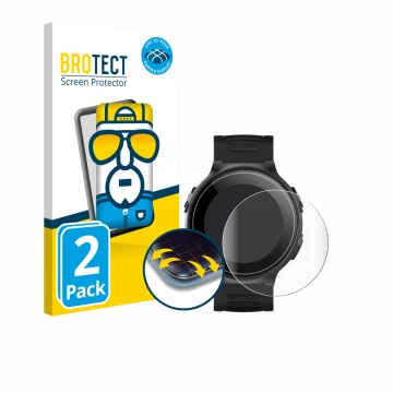 Parte frontale di una confezione del prodotto con il logo del marchio BROTECT. Accanto è raffigurato il dispositivo Kiprun GPS