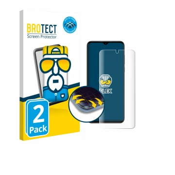 Parte frontale di una confezione del prodotto con il logo del marchio BROTECT. Accanto è raffigurato il dispositivo ZTE Nubia 