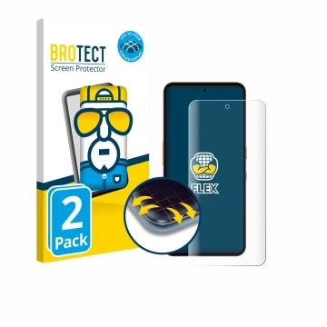 Parte frontale di una confezione del prodotto con il logo del marchio BROTECT. Accanto è raffigurato il dispositivo Nothing CM