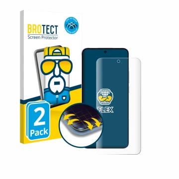 Parte frontale di una confezione del prodotto con il logo del marchio BROTECT. Accanto è raffigurato il dispositivo Oppo Reno 