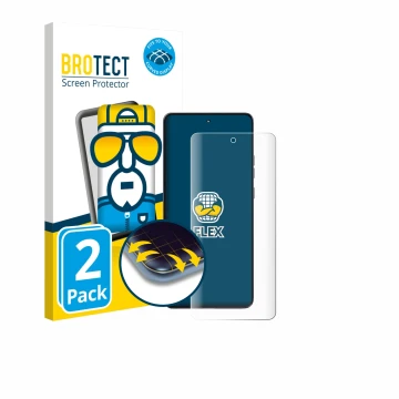 Parte frontale di una confezione del prodotto con il logo del marchio BROTECT. Accanto è raffigurato il dispositivo Motorola M