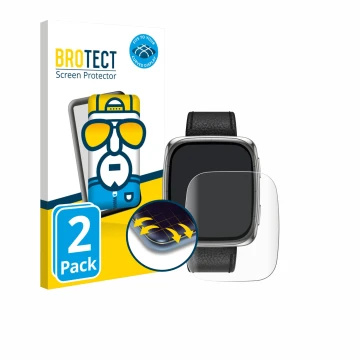 Parte frontale di una confezione del prodotto con il logo del marchio BROTECT. Accanto è raffigurato il dispositivo Amazfit Ac
