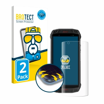 Parte frontale di una confezione del prodotto con il logo del marchio BROTECT. Accanto è raffigurato il dispositivo Ulefone Ar