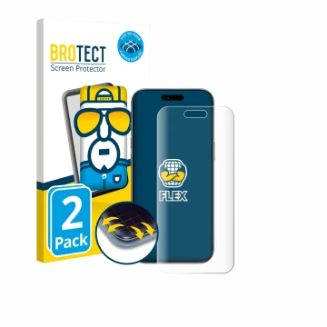 Parte frontale di una confezione del prodotto con il logo del marchio BROTECT. Accanto è raffigurato il dispositivo Apple iPho