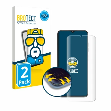 Parte frontale di una confezione del prodotto con il logo del marchio BROTECT. Accanto è raffigurato il dispositivo Oukitel C1