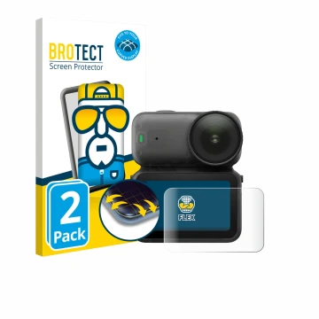 Parte frontale di una confezione del prodotto con il logo del marchio BROTECT. Accanto è raffigurato il dispositivo DJI Osmo N