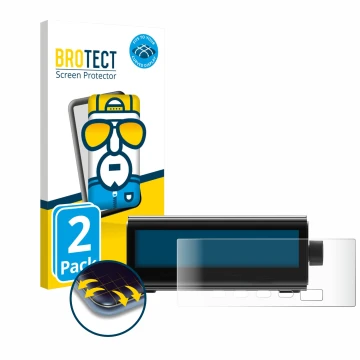 Parte frontale di una confezione del prodotto con il logo del marchio BROTECT. Accanto è raffigurato il dispositivo EcoFlow RA