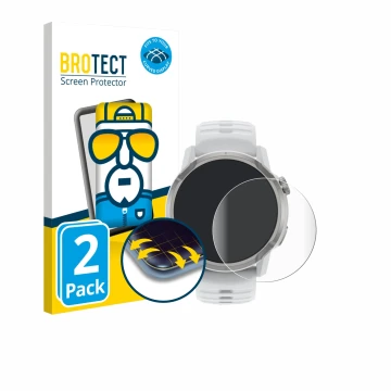 Parte frontale di una confezione del prodotto con il logo del marchio BROTECT. Accanto è raffigurato il dispositivo Coros Apex