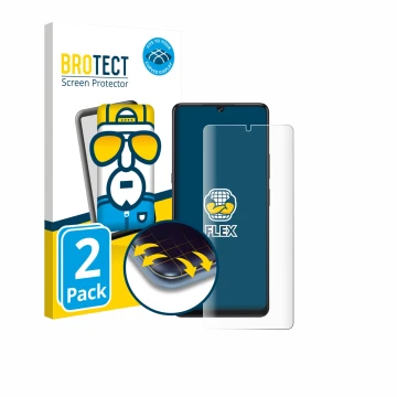 Parte frontale di una confezione del prodotto con il logo del marchio BROTECT. Accanto è raffigurato il dispositivo Cubot X100