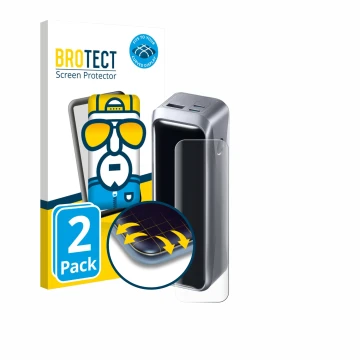 Parte frontale di una confezione del prodotto con il logo del marchio BROTECT. Accanto è raffigurato il dispositivo Anker Prim