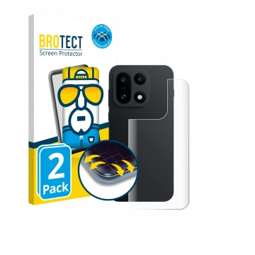 Parte frontale di una confezione del prodotto con il logo del marchio BROTECT. Accanto è raffigurato il dispositivo OnePlus 15