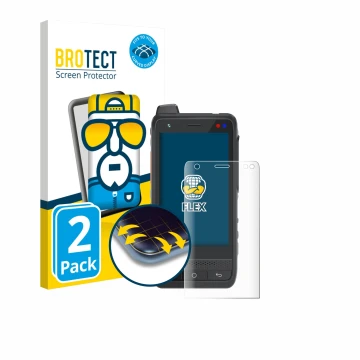 Parte frontale di una confezione del prodotto con il logo del marchio BROTECT. Accanto è raffigurato il dispositivo Uniwa F400