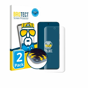 Parte frontale di una confezione del prodotto con il logo del marchio BROTECT. Accanto è raffigurato il dispositivo realme C85