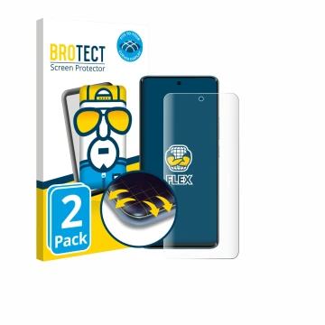 Parte frontale di una confezione del prodotto con il logo del marchio BROTECT. Accanto è raffigurato il dispositivo Xiaomi Poc