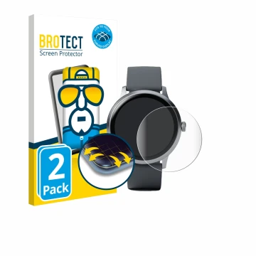 Parte frontale di una confezione del prodotto con il logo del marchio BROTECT. Accanto è raffigurato il dispositivo Pebble Rou