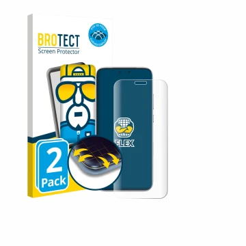 Parte frontale di una confezione del prodotto con il logo del marchio BROTECT. Accanto è raffigurato il dispositivo Honor Magi