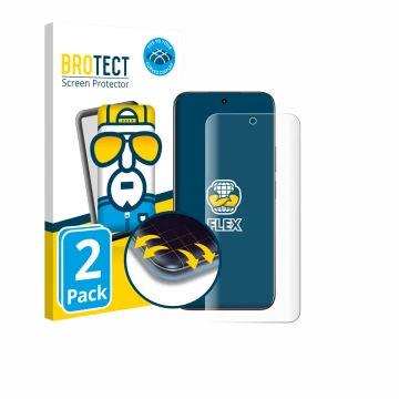 Parte frontale di una confezione del prodotto con il logo del marchio BROTECT. Accanto è raffigurato il dispositivo realme C85