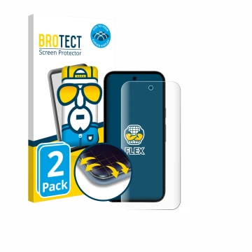 Parte frontale di una confezione del prodotto con il logo del marchio BROTECT. Accanto è raffigurato il dispositivo Google Pix