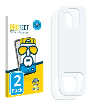 Parte frontale di una confezione del prodotto con il logo del marchio BROTECT. Accanto si trova la protezione per lo schermo c