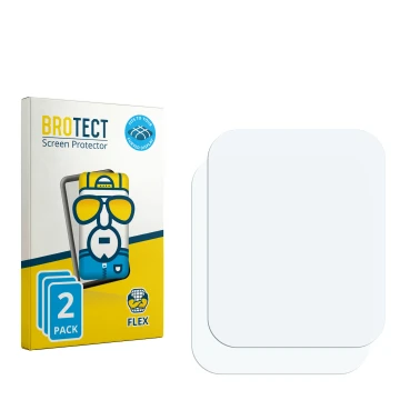Parte frontale di una confezione del prodotto con il logo del marchio BROTECT. Accanto si trova la protezione per lo schermo c