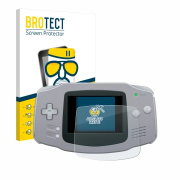 Parte frontale di una confezione del prodotto con il logo del marchio BROTECT. Accanto è raffigurato il dispositivo Nintendo G