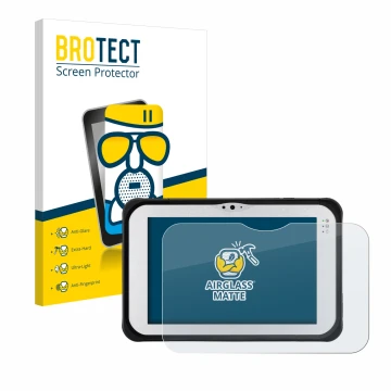 Parte frontale di una confezione del prodotto con il logo del marchio BROTECT. Accanto è raffigurato il dispositivo Panasonic 