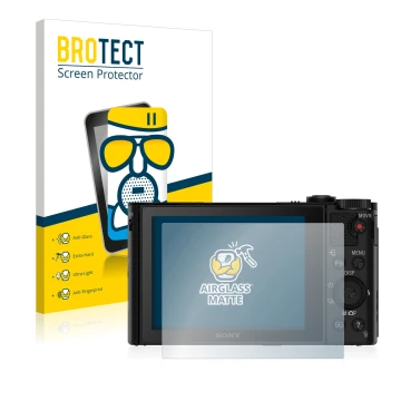 Parte frontale di una confezione del prodotto con il logo del marchio BROTECT. Accanto è raffigurato il dispositivo Sony Cyber