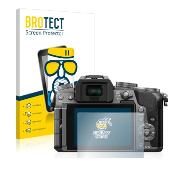 Parte frontale di una confezione del prodotto con il logo del marchio BROTECT. Accanto è raffigurato il dispositivo Panasonic 