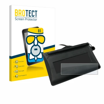 Parte frontale di una confezione del prodotto con il logo del marchio BROTECT. Accanto è raffigurato il dispositivo Topaz T-LB