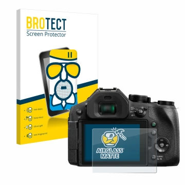 Parte frontale di una confezione del prodotto con il logo del marchio BROTECT. Accanto è raffigurato il dispositivo Panasonic 