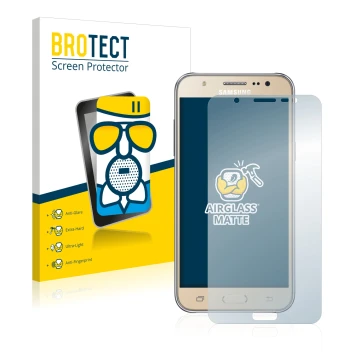 Parte frontale di una confezione del prodotto con il logo del marchio BROTECT. Accanto è raffigurato il dispositivo Samsung Ga