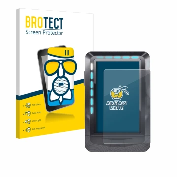 Parte frontale di una confezione del prodotto con il logo del marchio BROTECT. Accanto è raffigurato il dispositivo Wahoo Elem