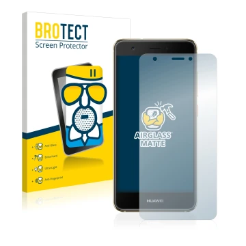 Parte frontale di una confezione del prodotto con il logo del marchio BROTECT. Accanto è raffigurato il dispositivo Huawei Nov