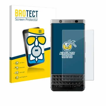 Parte frontale di una confezione del prodotto con il logo del marchio BROTECT. Accanto è raffigurato il dispositivo BlackBerry