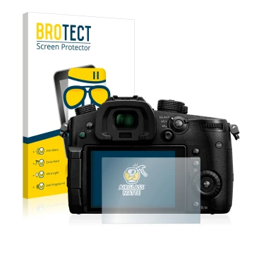 Parte frontale di una confezione del prodotto con il logo del marchio BROTECT. Accanto è raffigurato il dispositivo Panasonic 