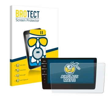 Parte frontale di una confezione del prodotto con il logo del marchio BROTECT. Accanto è raffigurato il dispositivo Volkswagen