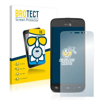 Parte frontale di una confezione del prodotto con il logo del marchio BROTECT. Accanto è raffigurato il dispositivo Doro 8040 